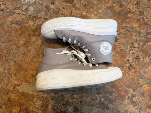 Converse grey leather